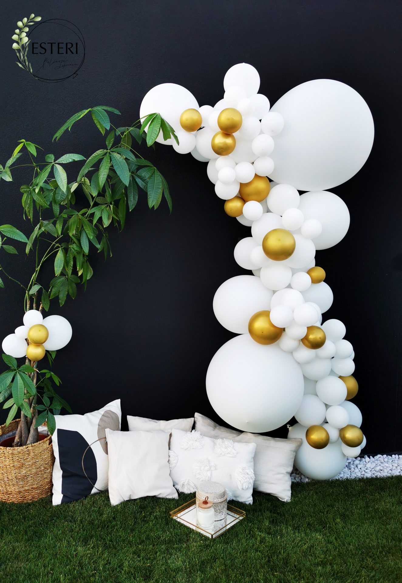 Luxury Eucalypto Balónová výzdoba / girlanda / sada / set / dekorácia / obluk / brána Esteri